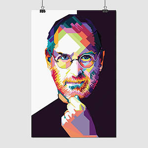 Плакат "Стів Джобс, поп-арт, Steve Jobs", 60×40см