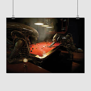 Плакат "Чужі проти Хижаків, Alien vs Predator", 43×60см