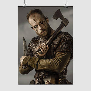 Плакат "Вікінги, Флокі, Ґустаф Скашгорд, Vikings, Floki", 60×43см
