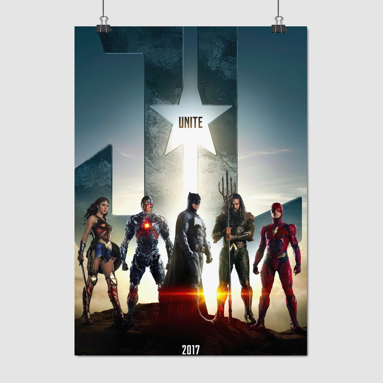Плакат "Ліга Справедливості, Justice League (2017)", 60×42см