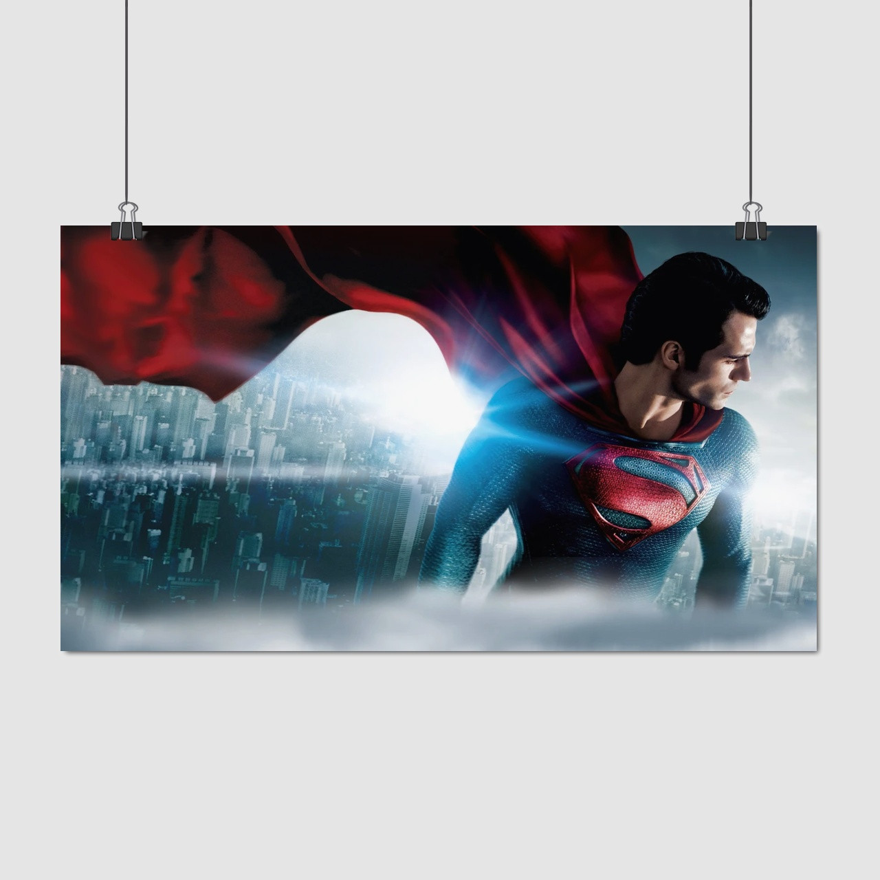 Плакат "Людина зі сталі, Генрі Кавілл, Superman, Man of Steel (2013)", 34×60см