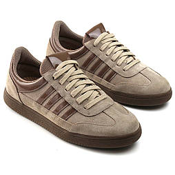 Кросівки газелі жіночі бежеві замшеві кеди взуття повсякденне Cosmo Quattuor Vel Latte