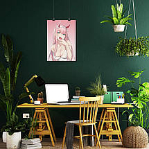 Плакат "Коханий у Франксі, Код 002, Нуль Два, Darling in the Franxx, Zero Two", 60×43см, фото 5