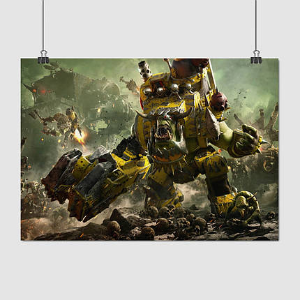 Плакат "Вархаммер 40000, Смертодред орків, Warhammer 40000, Deff Dread", 43×60см, фото 1