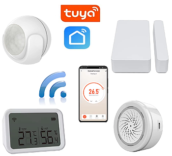 Набір датчиків для розумного дому 1DAL | Комплект Wi-Fi датчиків SensorKit WF1 | APP "Tuya Smart"