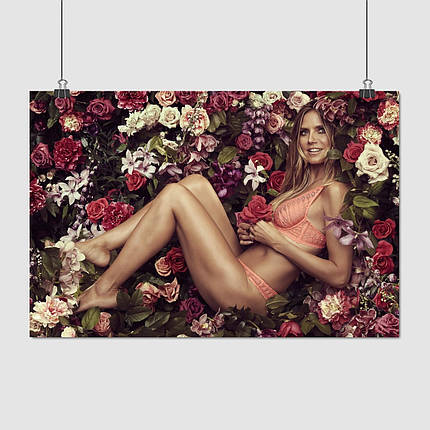 Плакат "Дівчина у квітах", 40×60см, фото 1