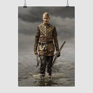 Плакат "Вікінги, Б'єрн Рагнарссон, Vikings", 60×43см