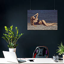 Плакат "Дівчина на пляжі", 40×60см, фото 3