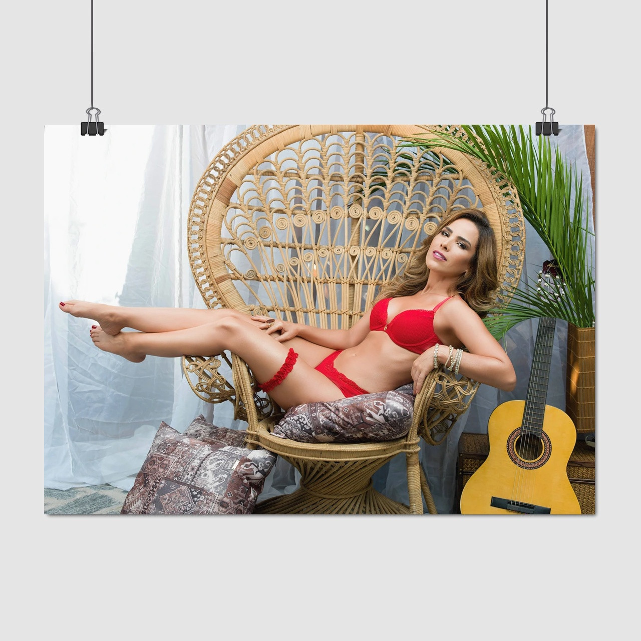 Плакат "Дівчина з гітарою", 43×60см