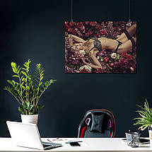 Плакат "Дівчина у квітах", 43×60см, фото 3