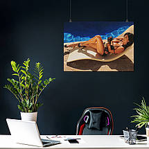 Плакат "Дівчина в шезлонгу біля басейну", 43×60см, фото 3