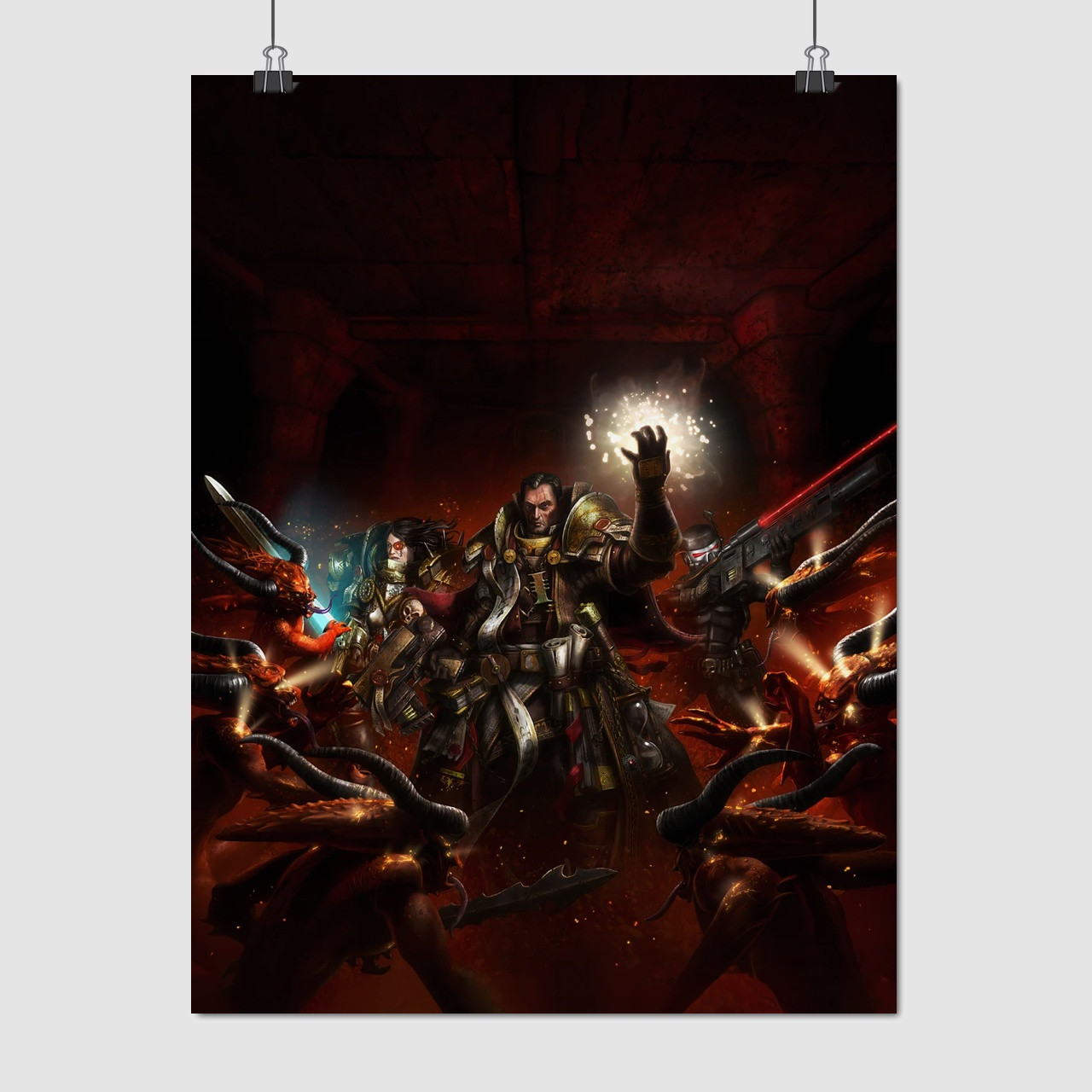 Плакат "Вархаммер 40000, інквизитори, Ordo Hereticus Inquisitors, Warhammer 40000", 60×45см