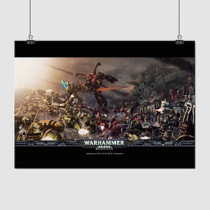 Плакат "Вархаммер 40000, Warhammer 40000", 43×60см
