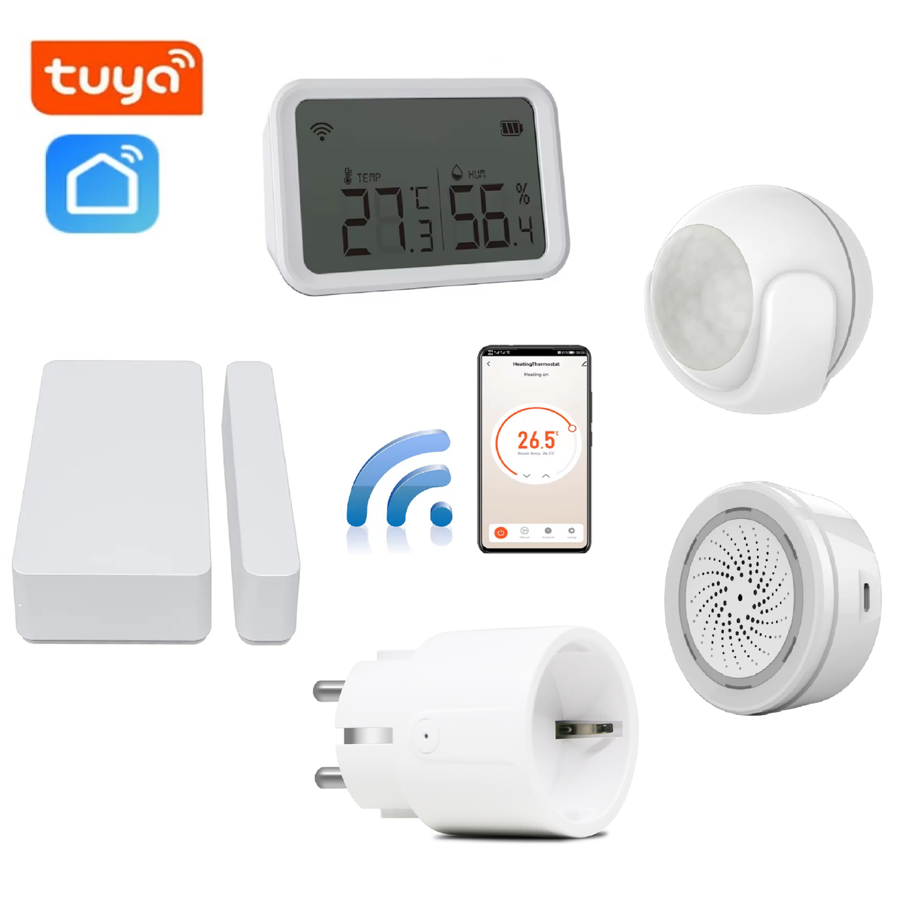 Набір WIFI датчиків для розумного дому 1DAL | Комплект smart датчиків SensorKit WF2 | APP "Tuya Smart"