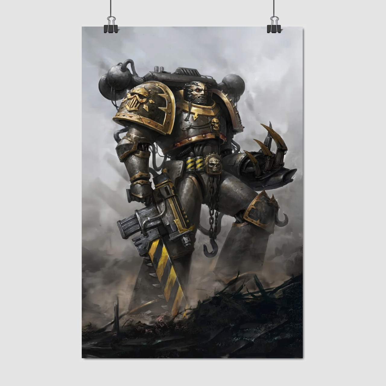 Плакат "Вархаммер 40000, Залізні Воїни, Warhammer 40000, Iron Warriors", 60×40см