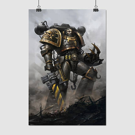 Плакат "Вархаммер 40000, Залізні Воїни, Warhammer 40000, Iron Warriors", 60×40см, фото 1
