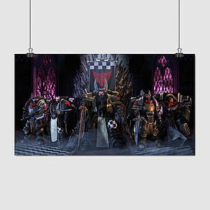 Плакат "Вархаммер 40000, Примархи, Primarchs, Warhammer 40000", 34×60см