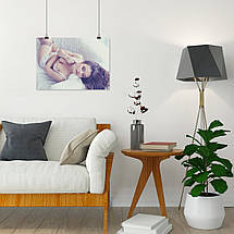 Плакат "Дівчина в білизні на дивані", 43×60см, фото 4