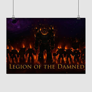 Плакат "Вархаммер 40000, Легіон Проклятих, Legion Of The Damned, Warhammer 40000", 43×60см