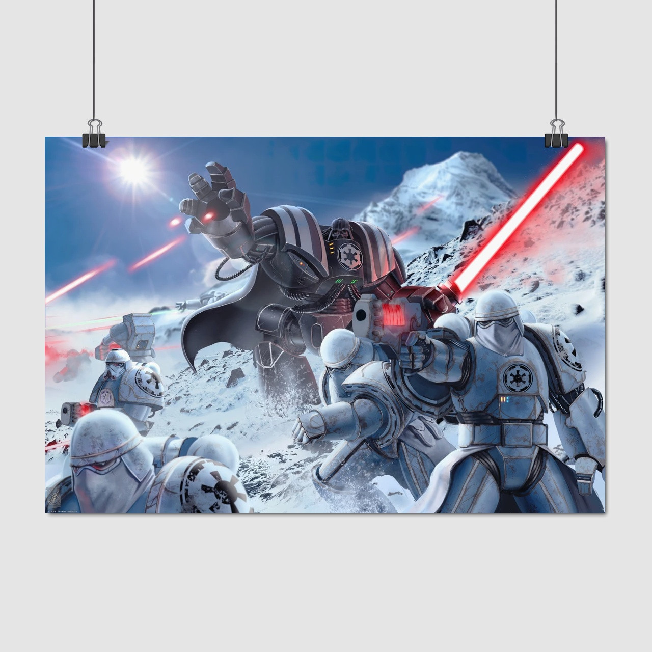 Плакат "Вархаммер 40000 vs Зоряні Війни, Warhammer 40000, Star Wars", 40×60см