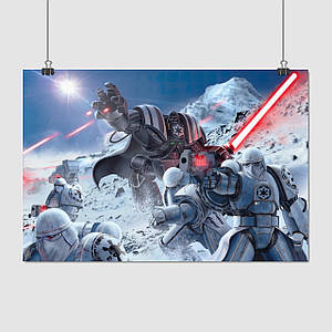 Плакат "Вархаммер 40000 vs Зоряні Війни, Warhammer 40000, Star Wars", 40×60см
