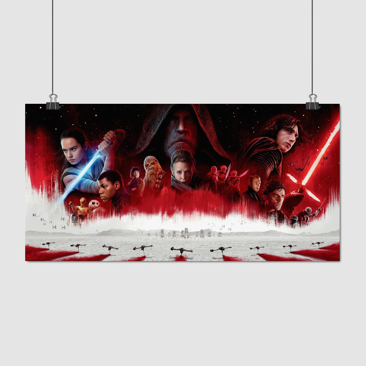 Плакат "Зоряні війни: Останні джедаї, Star Wars: Last Jedi (2017)", 30×60см
