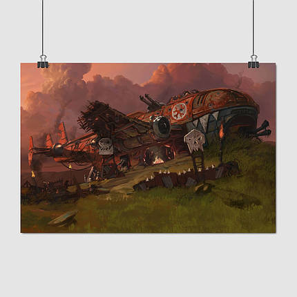Плакат "Вархаммер 40000, орочий корабель, Warhammer 40000", 40×60см, фото 1