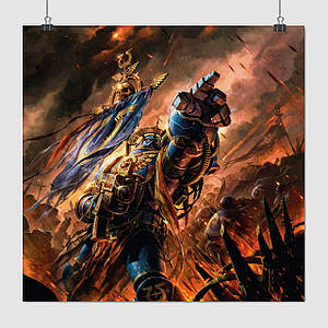 Плакат "Вархаммер 40000, Ультрамарин, Warhammer 40000", 60×60см