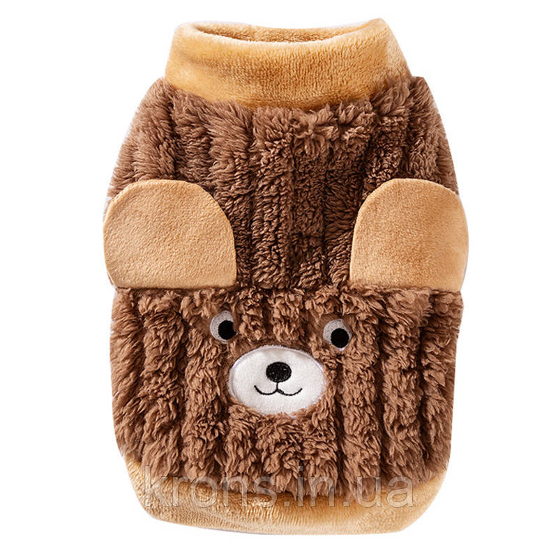 Светр для собак і кішок 2410SXMJ0231 утеплений з вушками Brown M