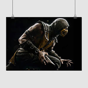 Плакат "Мортал Комбат, Скорпіон, Mortal Kombat, Scorpion", 43×60см