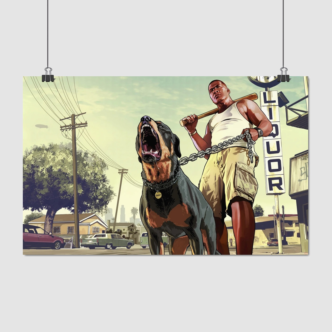 Плакат "ГТА, Значна автокрадіжка, Grand Thief Auto, GTA", 38×60см