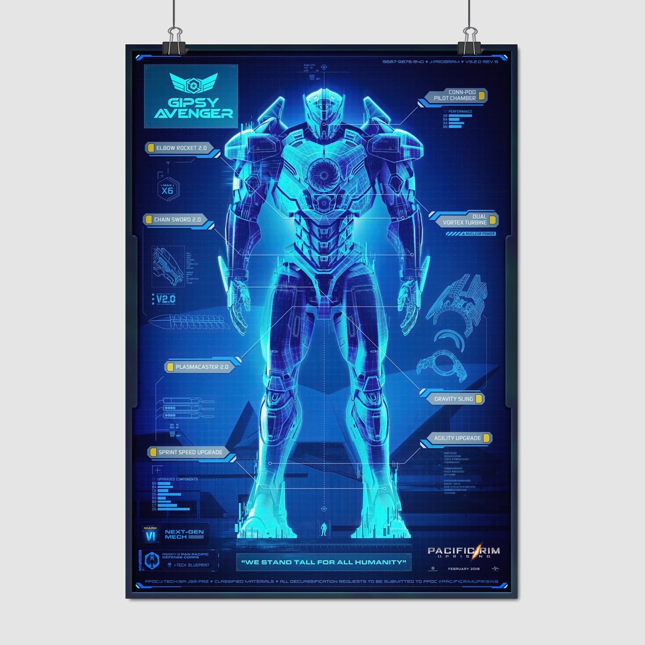 Плакат "Тихоокеанський рубіж, Pacific Rim", 60×43см