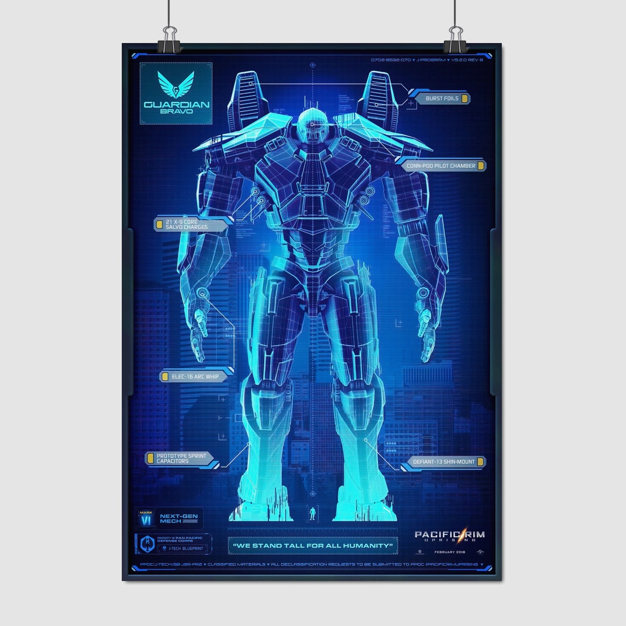 Плакат "Тихоокеанський рубіж, Pacific Rim", 60×43см