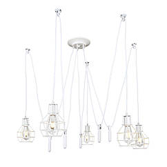 Люстра з противагами Loft Levistella цоколь E27 ламп 5 шт колір Білий LVS2065