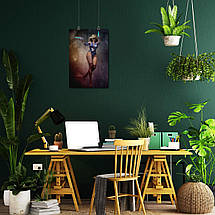 Плакат "Дівчина з пістолетами", 60×40см, фото 5