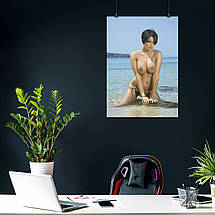 Плакат "Дівчина на пляжі у воді", 60×43см, фото 3