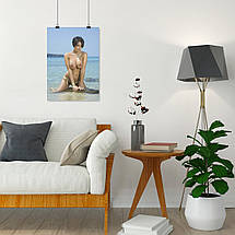 Плакат "Дівчина на пляжі у воді", 60×43см, фото 4