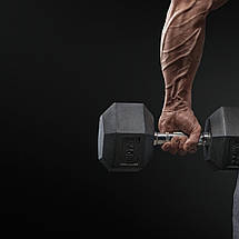 Плакат "Бодібілдер з гантелями зі спини", 43×60см, фото 2