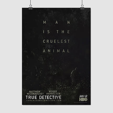 Плакат "Справжній детектив, серіал, True Detective", 60×43см, фото 1