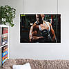 Плакат "Бодібілдер з гантелей", 43×60см, фото 6