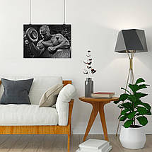 Плакат "Бодібілдер з гантелей", 43×60см, фото 4