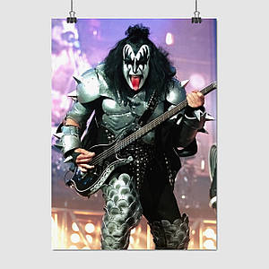Плакат "КІСС, гітаріст, KISS", 60×43см