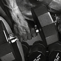 Плакат "Бодібілдер з гантелей, потяг до пояса", 43×60см, фото 2