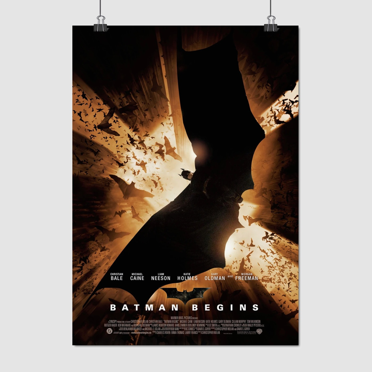 Плакат "Бетмен: Початок, Batman Begins (2005)", 60×43см