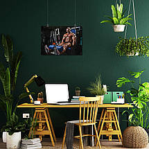 Плакат "Бодібілдер, жим ногами", 43×60см, фото 5