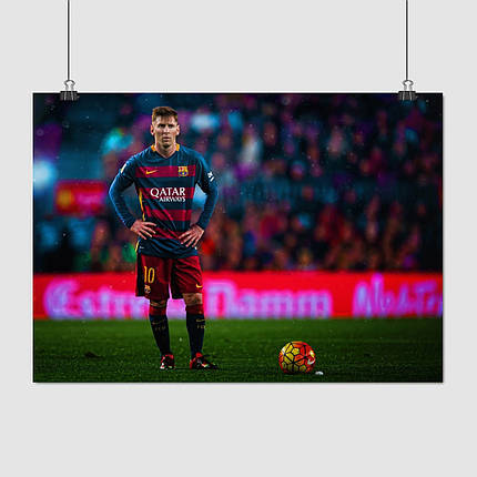 Плакат "Футболіст Ліонель Мессі, ФК Барселона, Lionel Messi, Barcelona", 43×60см, фото 1