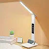 Настільна лампа з одним плафоном та дисплеєм 4в1, 7W, від USB / Сенсорна світлодіодна лампа на акумуляторі, фото 6