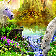 Плакат "Три єдинороги на галявині", 60×40см, фото 2