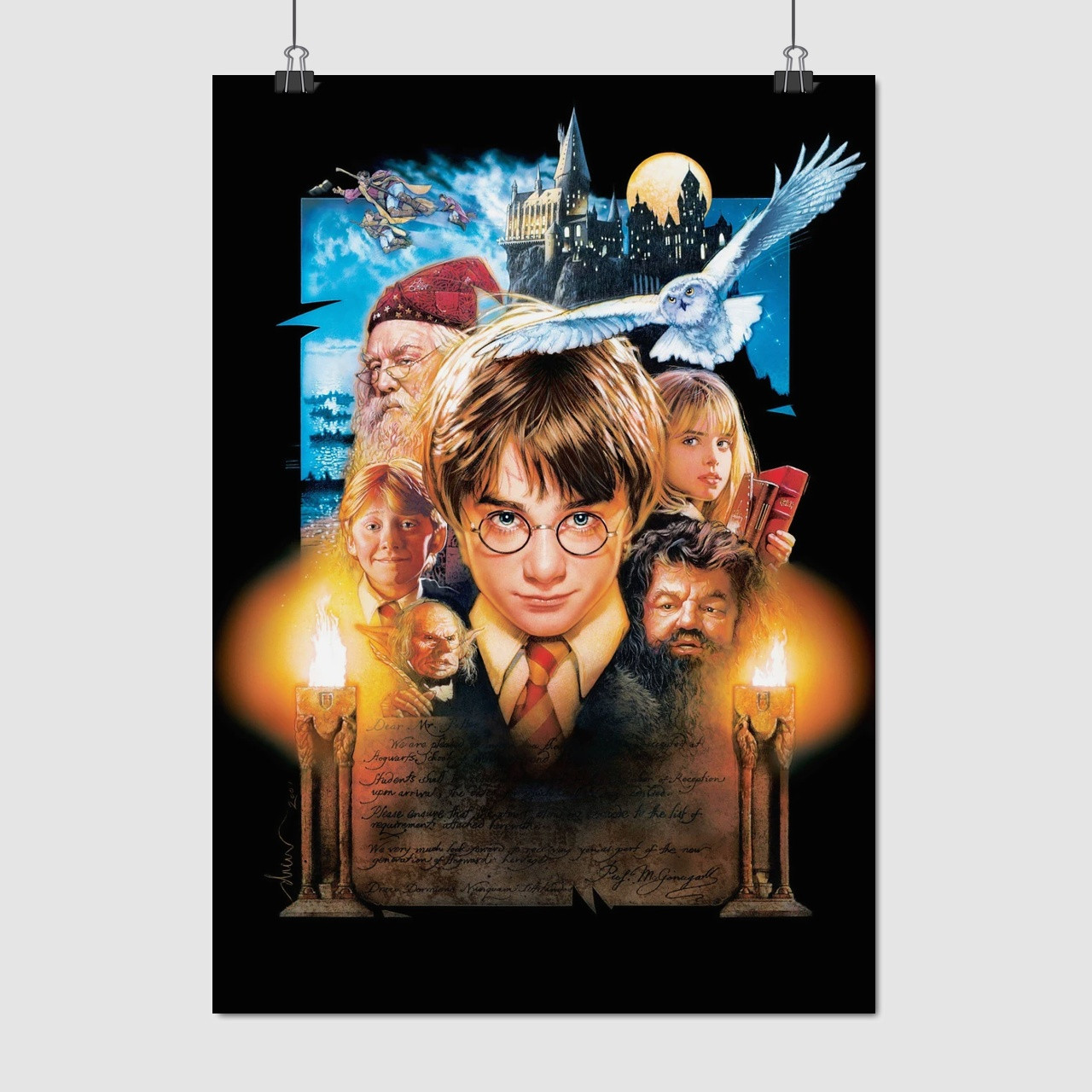 Плакат "Гаррі Поттер та філософський камінь, Harry Potter (2001)", 60×43см