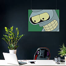 Плакат "Футурама, Бендер, Futurama, Bender", 43×60см, фото 3